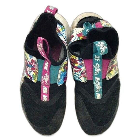 Nike Flex Runner-Fable of Turtle & Hare-Girl's Sz 3.5-Colorful Shoes- CJ2082-001 - Picture 4 of 8